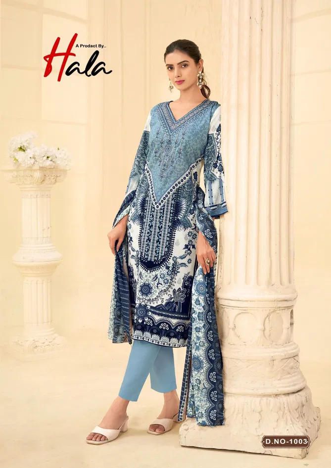 Naira Vol 1 By Hala Cotton Digital Printed Dress Material Suppliers In India